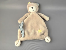 Schmusetuch Pusblu Bär Stern - hellbraun - dm - ca 26 cm - ohne Waschetikett