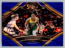 2024 Panini Select WNBA #4 Jewell Loyd Snapshots Prizms Blue Flash #/99