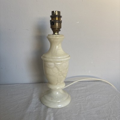 Vintage Alabaster Tischlampe Onyx Marmor Stil Nachttisch Flur Lounge Kaminsims 