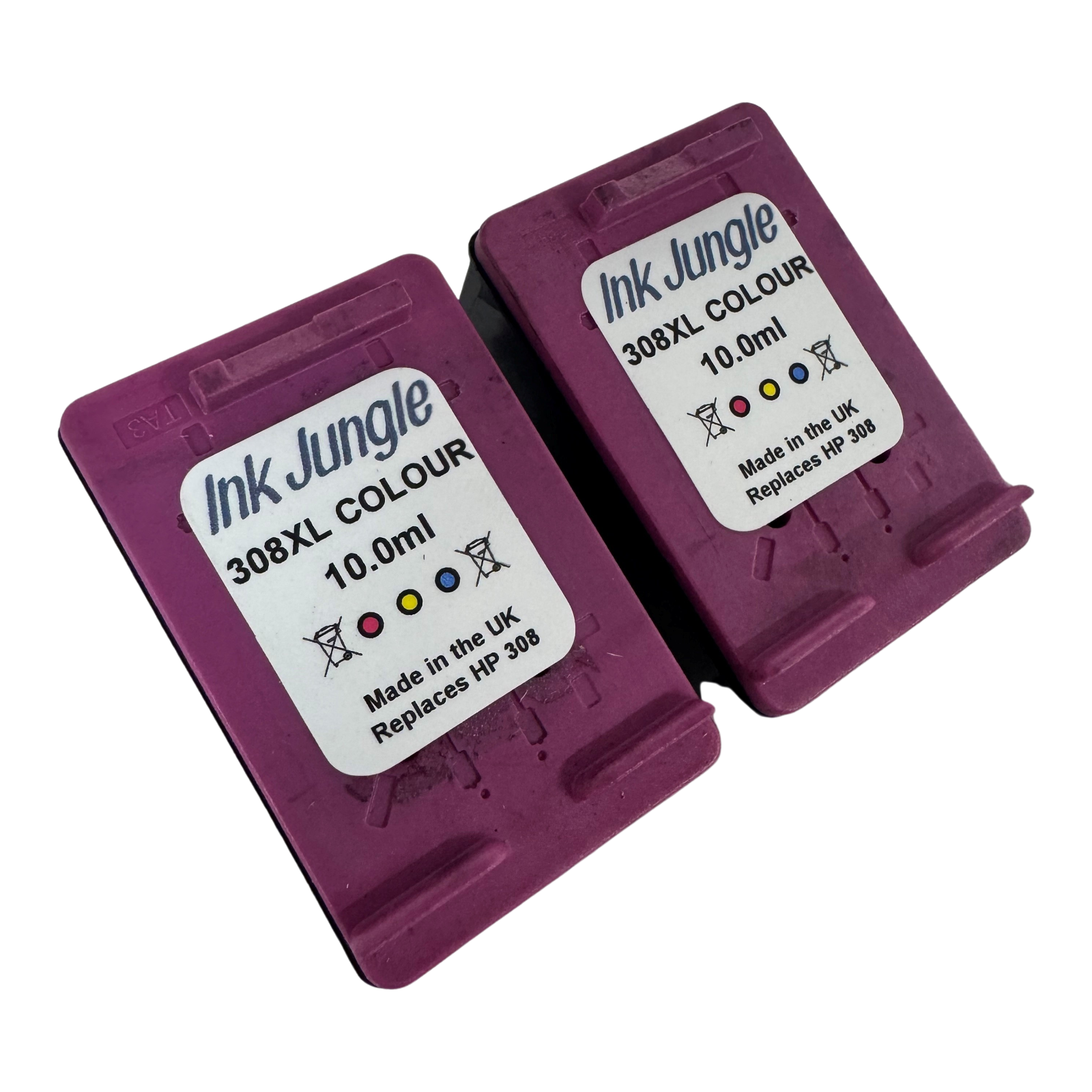 2x 308XL Colour 10ml Ink Cartridges For HP DeskJet 2920 2921 2922 Printer