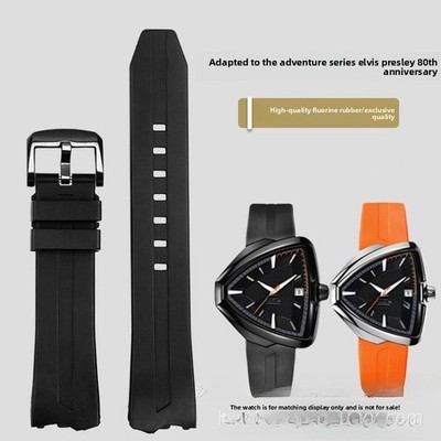 For Hamilton Ventura Elvis 80th Anniversary H24585331 24551331 Fkm Watch Strap