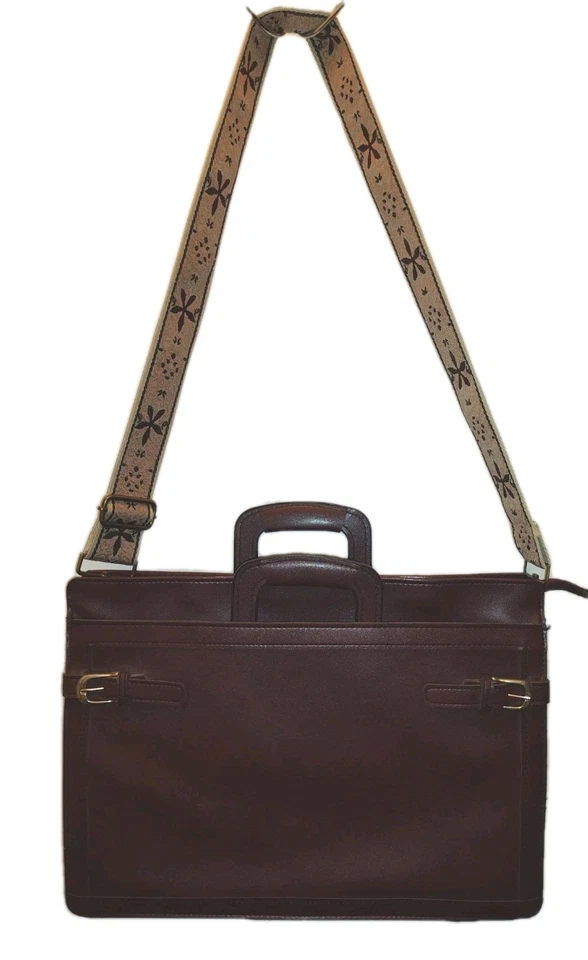 Antiga pasta de couro Heritage Industries opti zíper alça de guitarra removível EUA - Imagem 2 de 4