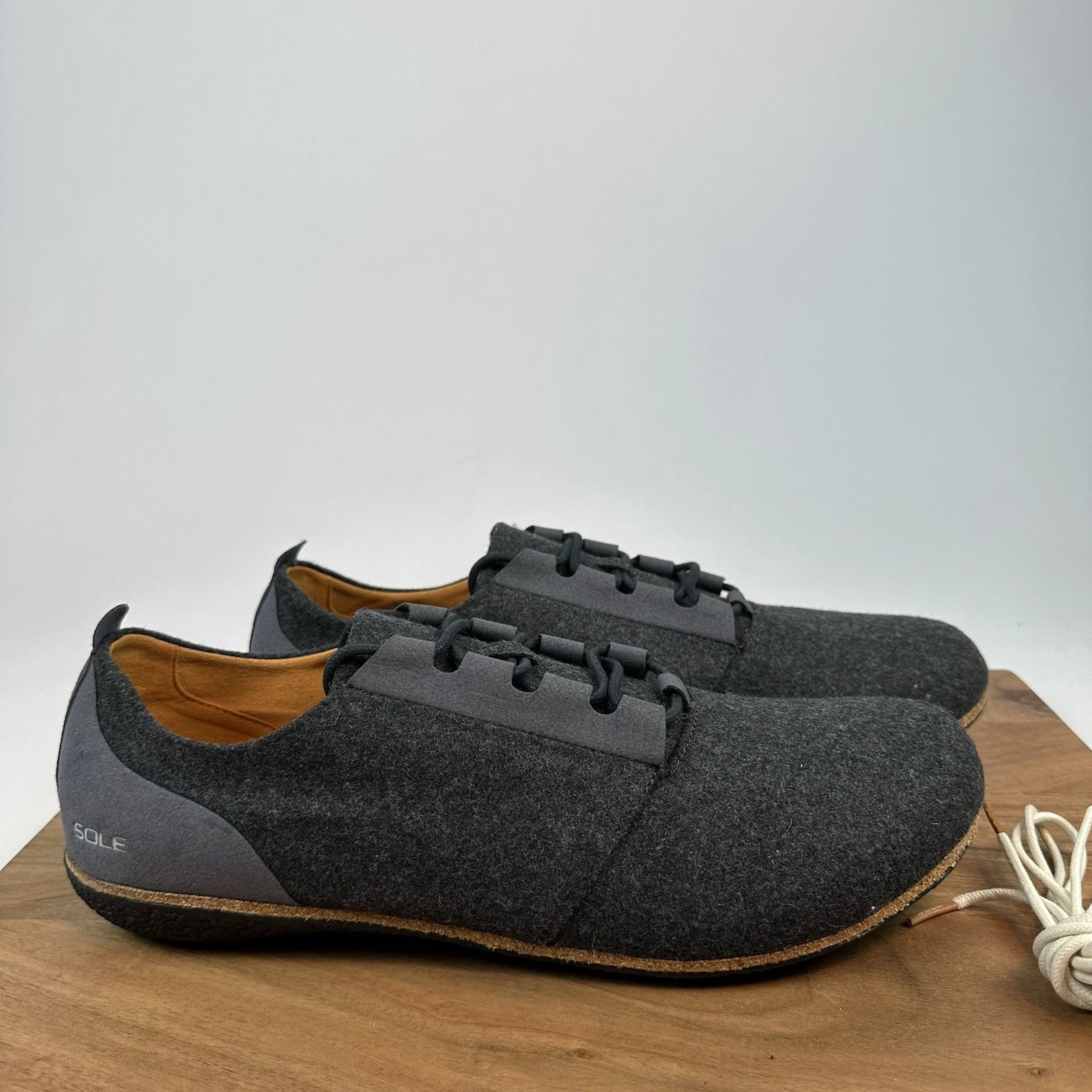New NWT Mens SOLE ReCORK Tour Gray Wool Athletic Walking Trail Sneakers Size 13