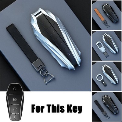 Alloy TPU Car Smart Key Case Cover Holder Bag For BYD Han EV Song Tang DM Qin