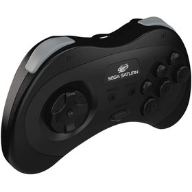 Retro-Bit Official Sega Saturn 2.4 GHz Wireless Controller - Black