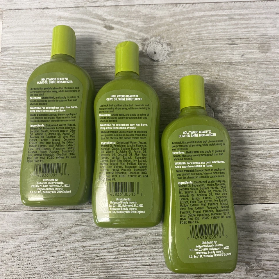 Hollywood Beauty Aceite de Oliva Brillo Hidratante 12 Fl Oz Lote de 3 Foto 2 de 2