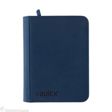 Vault X: Premium 4-Pocket Exo-Tec® Zip Binder - Royal Blue :: 20 Pages Album :: 