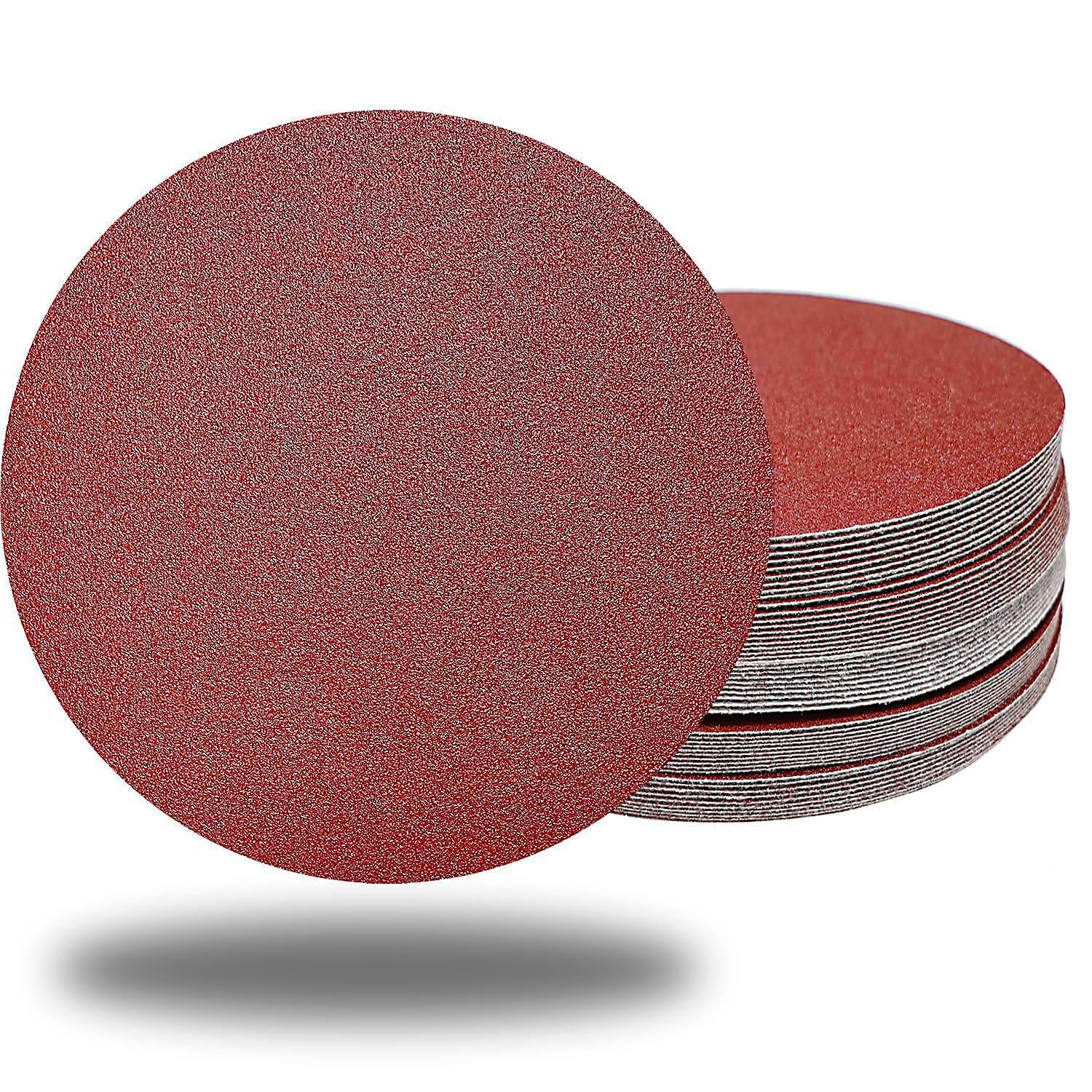 50 Pack 7 Inch 40 Grit Hook-and-Loop Sanding Discs Sandpaper -7" Aluminum... 