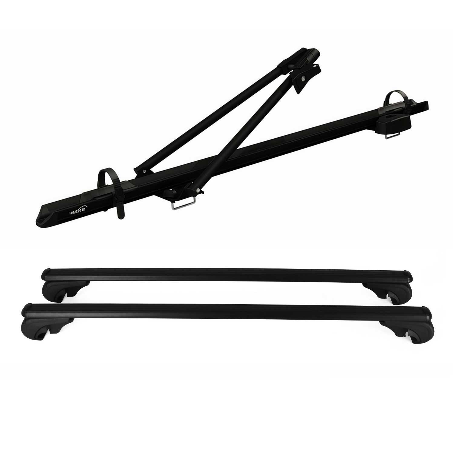 Bike Rack Carrier Roof Racks Set for GMC Terrain 2018-2024 Black 3x