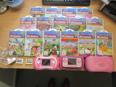 vtech Mobigo 2 Konsolen und 18 Spiele u. a. Dora, Hello Kitty, Cars, Umizoomi...