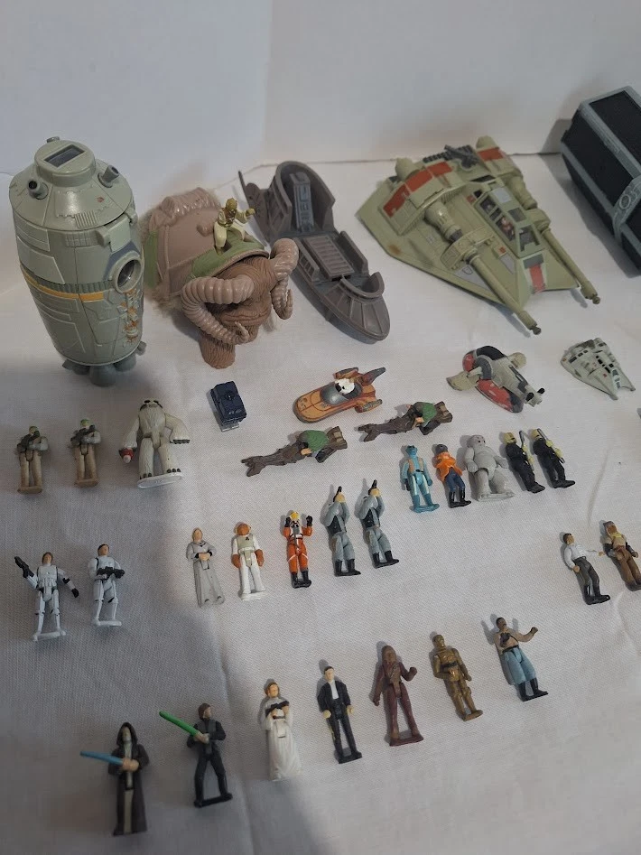 Lote VINTAGE Star Wars Micro Machines Action Fleet 1" Figuras Galoob Death Star - Imagem 2 de 4
