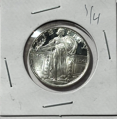 1/4 oz .999 Fine Silver Round - Standing Liberty Quarter Dollar Design - Nice