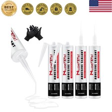 RV Roof Lap Sealant Self Leveling,4 Pack RV Roof Silicone Sealant White, Wate...