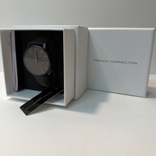 French Connection Classic Quartz Watch with Leather Strap FC1332N