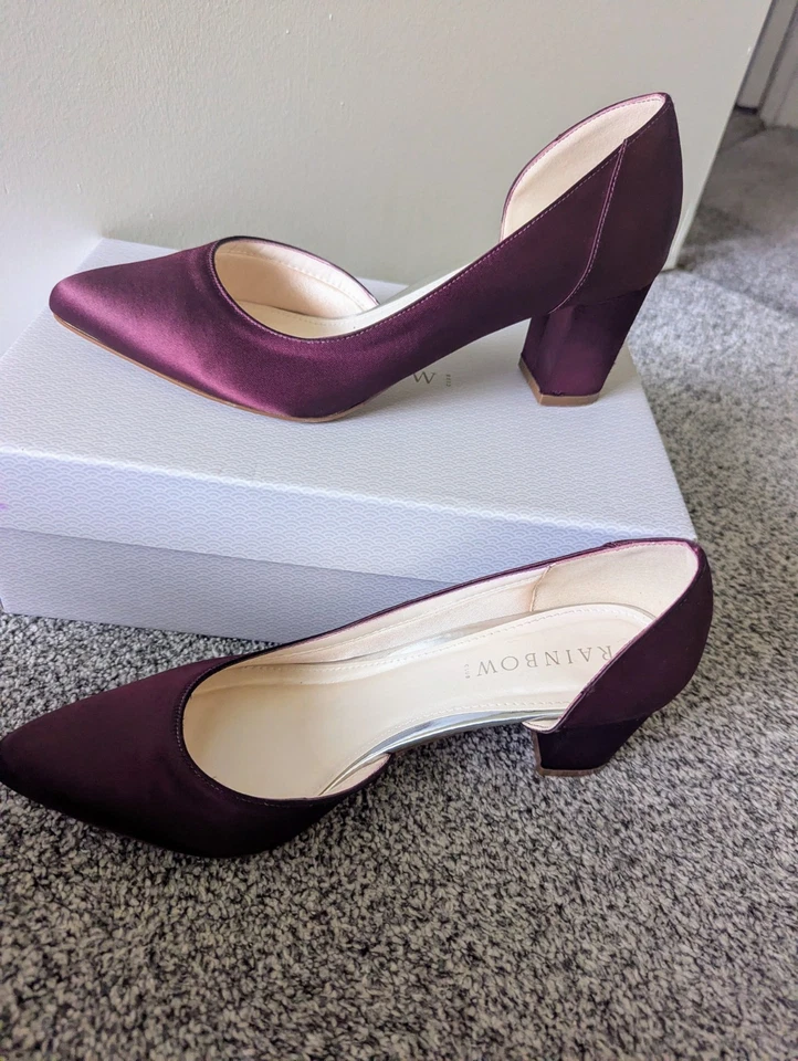 Rainbow Club wedding shoes HARRIET size 8/41 Purple Satin Party Heels New £129 - Image 4 of 4