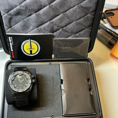 MTM Special Ops Falcon Men's Quartz Watch 44mm 200m Lume Black SS Box