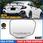Heated For 16-21 Honda Civic Right Driver Side View Wing Mirror Glass76253TBAA01