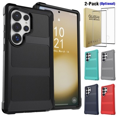 For Samsung Galaxy S23 Plus Ultra FE Case Heavy Duty Rugged Cover/Tempered Glass