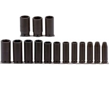Proto J74114 12in Drive 15 Pc Deep Impact Socket Set 6 Point Black Oxide