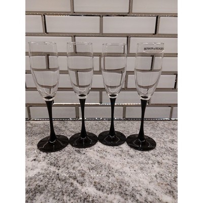 Set Of 4 Benson & Hedges Signature Collection Champagne Wine Glasses / Toasting