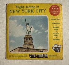 View-Master SIGHT-SEEING IN NEW YORK CITY A654 - 3 Reel Set  Booklet V5 