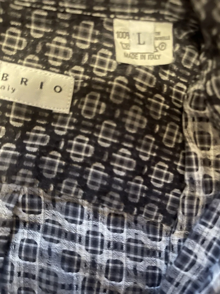 Equilibrio Italia 粉红色正装衬衫 L 码男式意大利制造 100% 棉 — 第 4/4 张图片