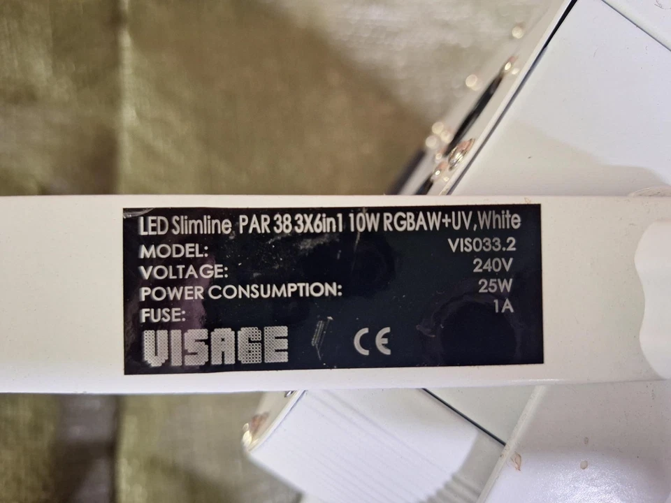 LED Flood Light PAR 38 10w RGB VISAGE VIS033.2 Parcan Stage Theatre DMX each - Image 3 of 4