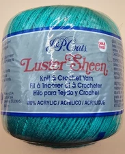 J & P Coats Luster Sheen Knit & Crochet 100% Acrylic Yarn Color 650 JADE 1 Ea
