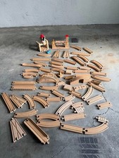 LOT of Vintage Thomas The Train Wooden Railway Tracks crane  bridge