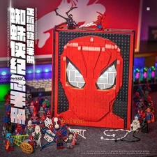 Spider Man Building Block Book Assembly Toy Boy Marvel Collection Handbook Gifts