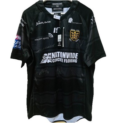 SIGNED 2019 HULL FC ENGLISH SUPER LEAGUE ISC RUGBY LEAGUE JERSEY