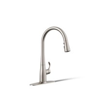 KOHLER 596-VS Simplice Kitchen Sink Faucets with Pull Down Sprayer, 3-Spray D...