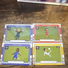 Topps Mourinho Salah Drogba Bale UEFA Champions League Football Card Lot x4