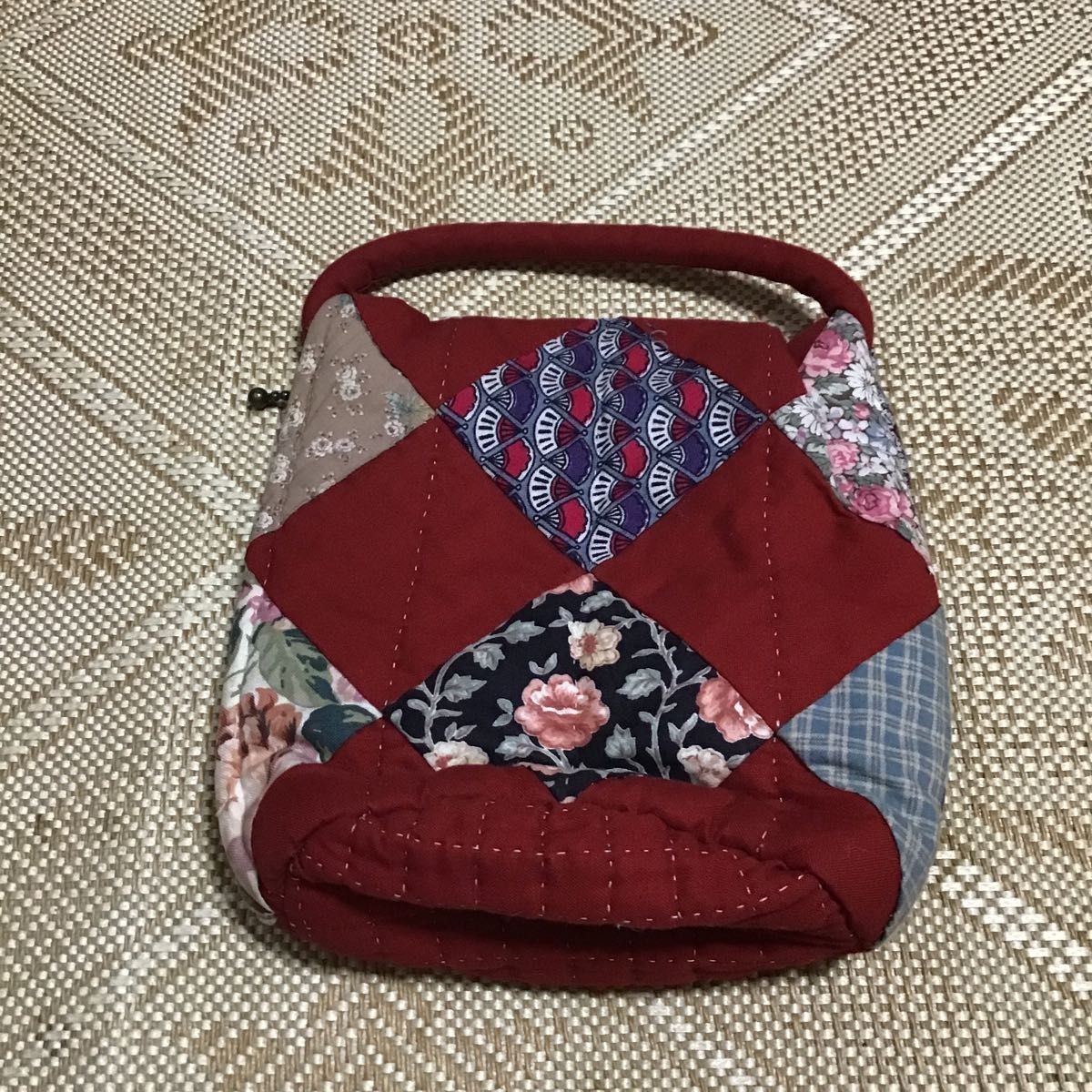 patchwork drawstring bag - image 1