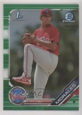 2019 Bowman Chrome Prospects Green Refractor 26/99 Francisco Morales 0a6