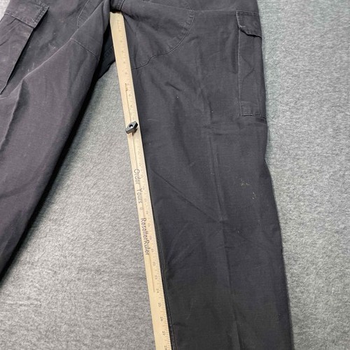 Pantaloni militari USA uomo 32 neri pantaloni da combattimento gamba larga bottoni casual tattici - Foto 7 di 10