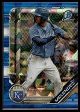 2019 Bowman Draft Sapphire MJ Melendez #BDC-122 Royals SN Blue