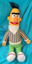 Vintage 1985 Applause Bert Plush Doll Sesame Street St Stuffed Figure Vinyl