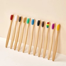 5 10 20 Pcs Bamboo Toothbrushes Soft Bristles Natural Wooden Biodegradable AU