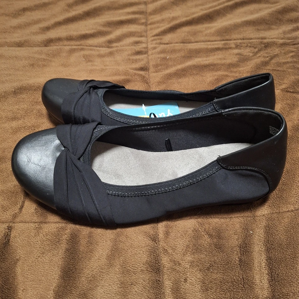 Zapatos cómodos sin cordones planos de ballet negros Yuu para mujer talla 10 nuevos con etiquetas zapatos cómodos Foto 4 de 4