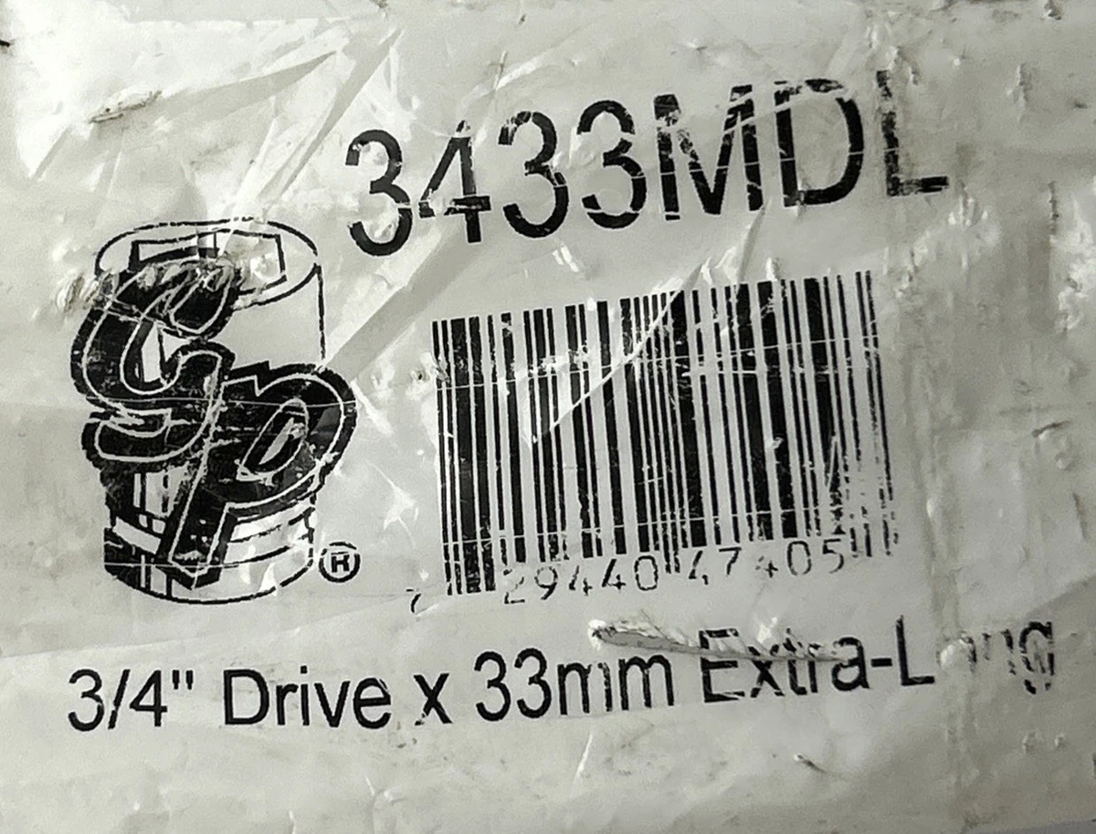 Grey Pneumatic 3433MDL 3/4” Drive x 33mm Extra-Long Impact Socket photo 4