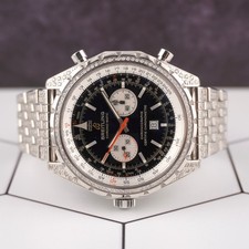 Breitling Men's Chrono-Matic 44mm 8ct Diamond Steel Black Dial Watch Ref: A41360 2