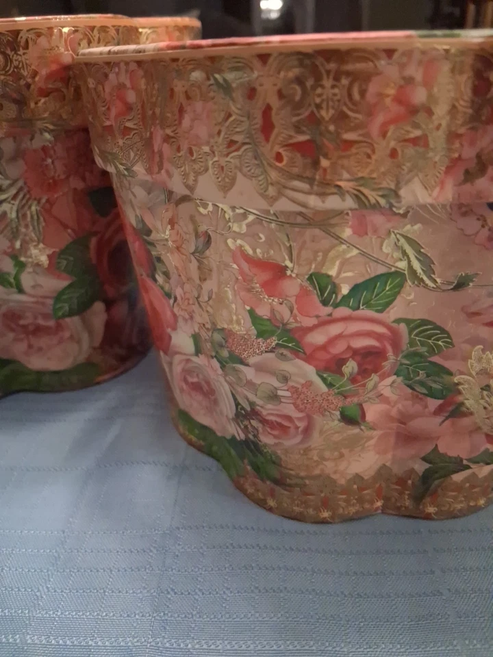 Punch Studio Gifted Line Kirshner Decorative 2 Pc Nesting Box Gold Angels Roses - Image 4 of 4