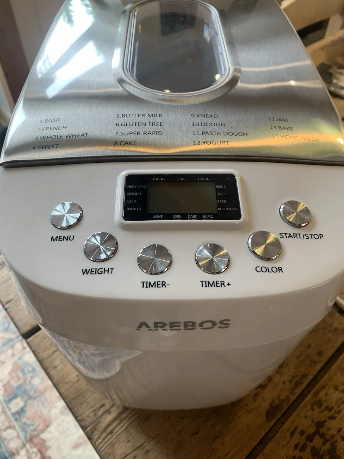 AREBOS 1500g Bread Maker Machine