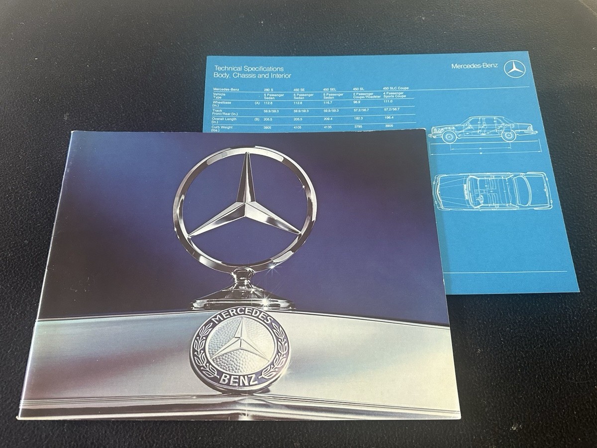 1976 Mercedes Catalog 230 300D 280 450 SL SEL 450SE 450SEL 450SL