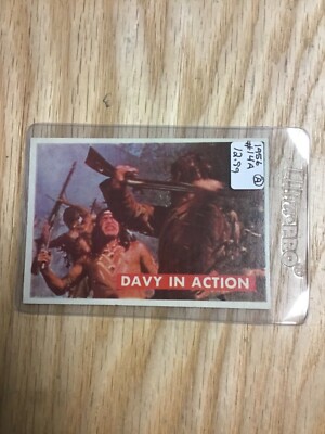 1956 T.C.G. Davy Crockett Green Back Davy In Action Card #14-A