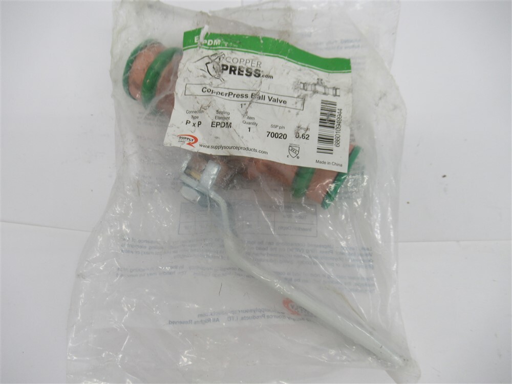 Copper Press 70020, 1" Copper Press x Press Ball Valve