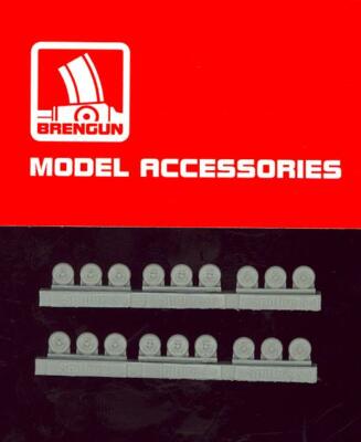 Brengun Models 1/144 SUPERMARINE SPITFIRE WHEELS 3 TYPES! Resin Set