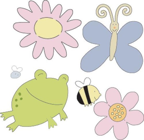 Cuttlebug 4 Metal Die Cut Garden Creatures 2x2 frog bee butterfly flower Scouts - Picture 3 of 3