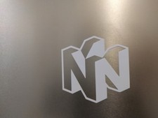2 Pack - N64 Logo Vinyl Decal sticker Gloss White 2" x 2" 5cm x 5cm 